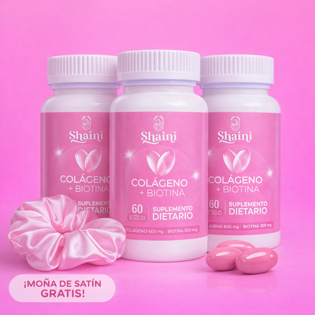Combo x 3 de Colágeno Hidrolizado con Biotina en cápsulas (180 cápsulas en total)