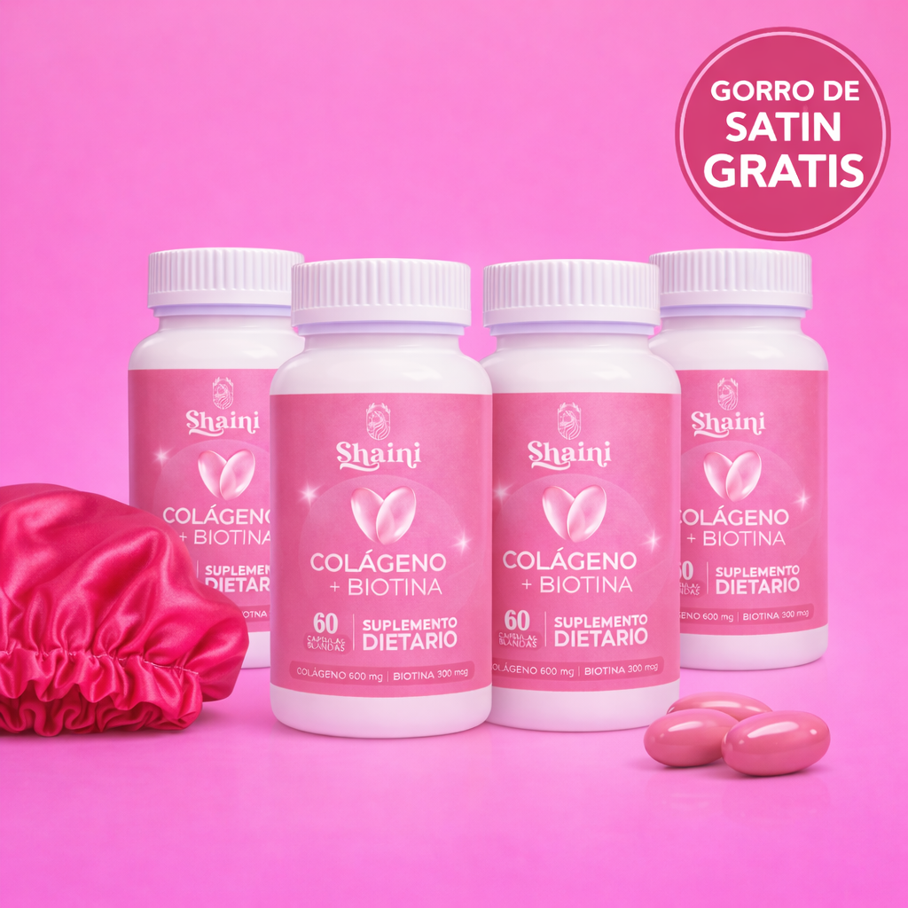 Combo x 4 de Colágeno Hidrolizado con Biotina en cápsulas (240 cápsulas en total)