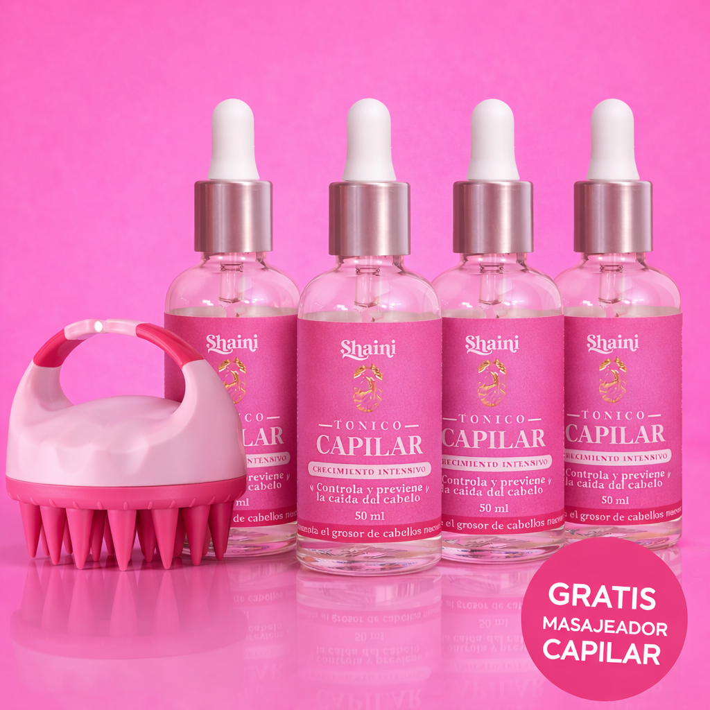 Kit x 4 Tónico Anticaída y Crecimiento con Capixil + GRATIS Moña de Satín