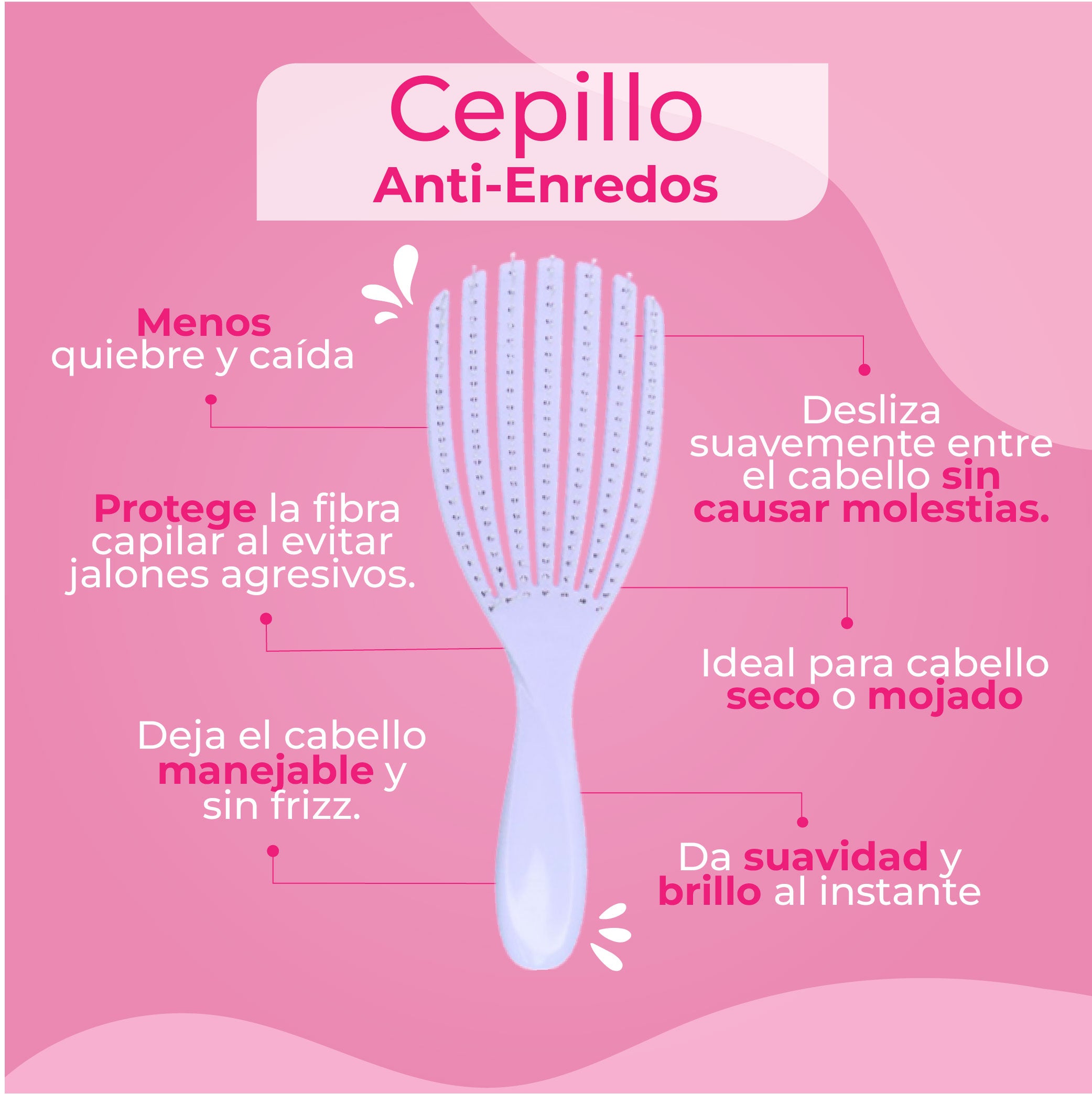 🌸 Cepillo Anti Enredos