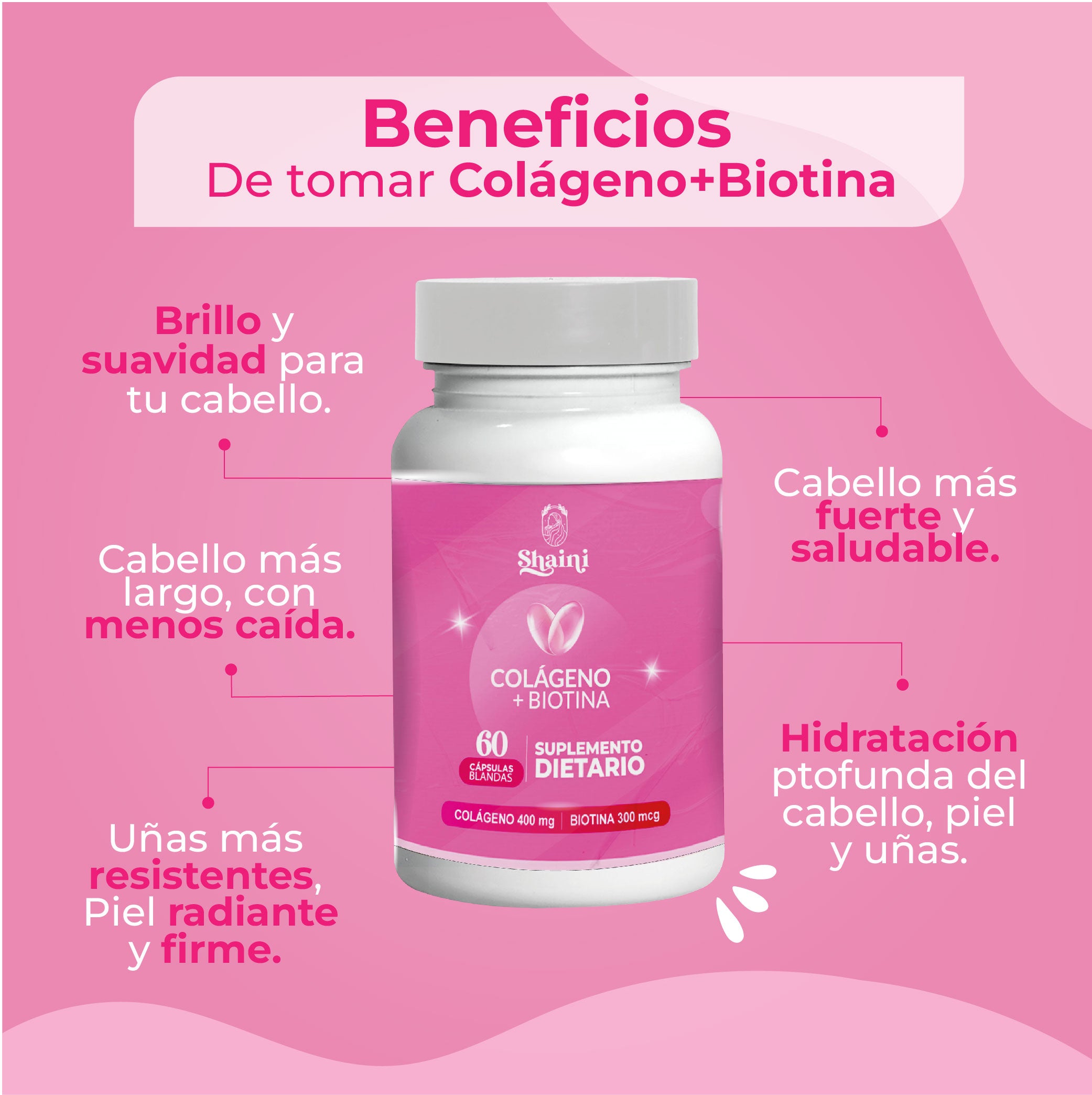 🌸 Colágeno + Biotina en cápsulas x 60